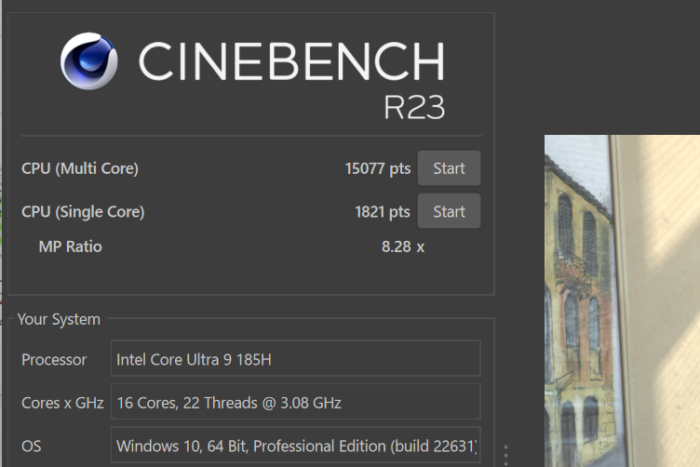 GEEKOM GT1 Mega Cinebench R23