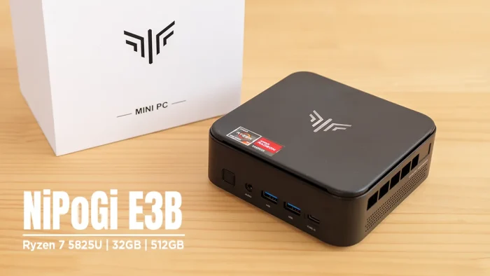 NiPoGi E3B（5825Uモデル）レビュー：Ryzen 7 5825U搭載、普段